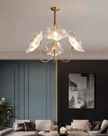 Chandelier en Verre Murano - Design Artistique et Éclairage Doux