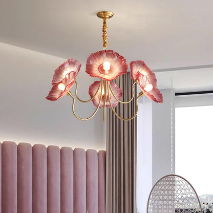 Chandelier en Verre Murano - Design Artistique et Éclairage Doux