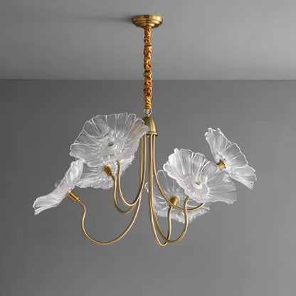 Chandelier en Verre Murano - Design Artistique et Éclairage Doux