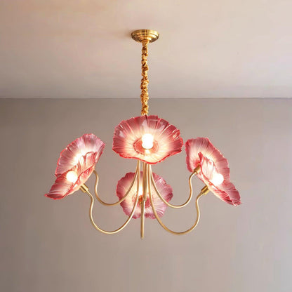 Chandelier en Verre Murano - Design Artistique et Éclairage Doux
