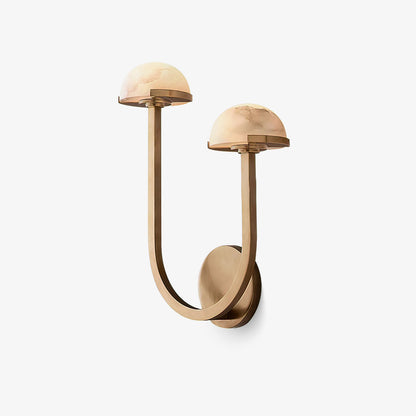 Applique Pilz Alabaster – Lampe Murale Organique en Alabastre et Laiton