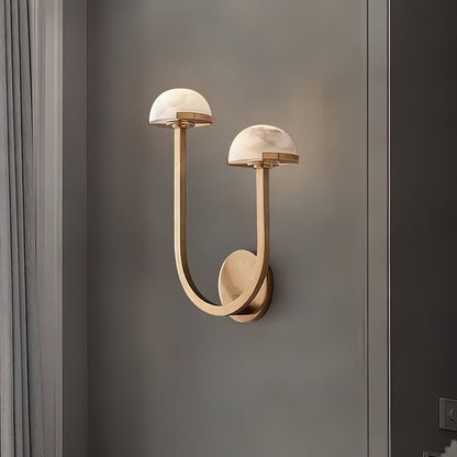 Applique Pilz Alabaster – Lampe Murale Organique en Alabastre et Laiton