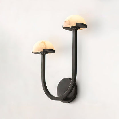 Applique Pilz Alabaster – Lampe Murale Organique en Alabastre et Laiton