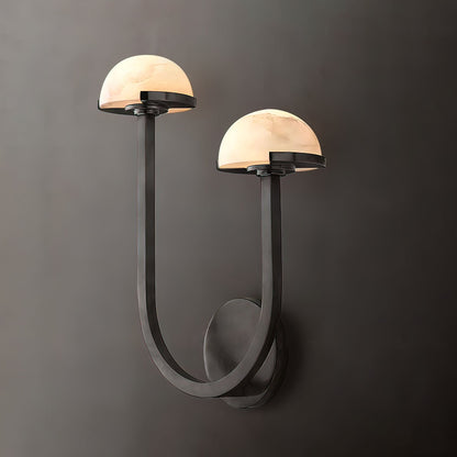 Applique Pilz Alabaster – Lampe Murale Organique en Alabastre et Laiton