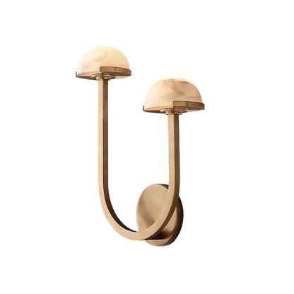 Applique Pilz Alabaster – Lampe Murale Organique en Alabastre et Laiton