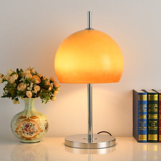 Lampe de Table Pilz Bauhaus – Design Moderne avec Abat-jour en Verre Amber