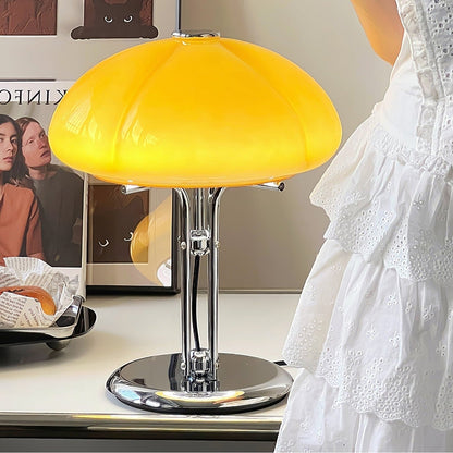 Lampe de Table Pilz Bauhaus – Design Moderne avec Abat-jour en Verre Amber
