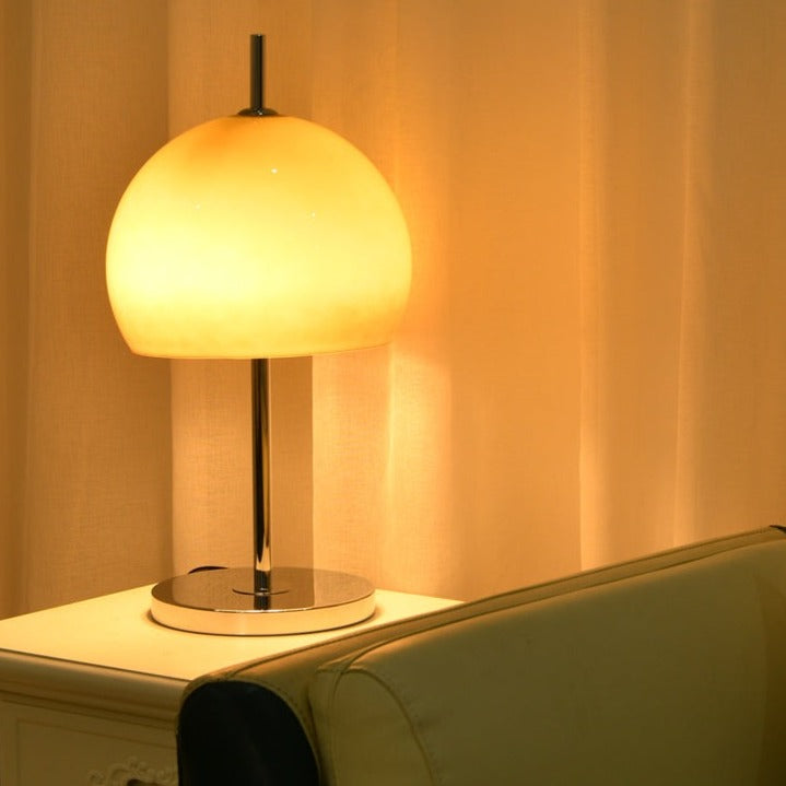 Lampe de Table Pilz Bauhaus – Design Moderne avec Abat-jour en Verre Amber