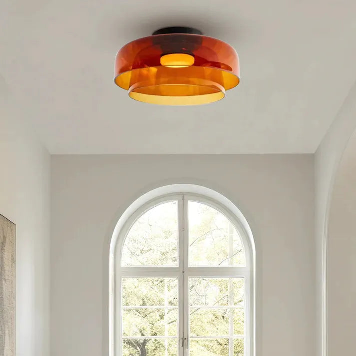 Plafonnier en Verre Design Médiéval Nordique – Éclairage Élégant et Chauffant pour Salon, Chambre ou Salle à Manger