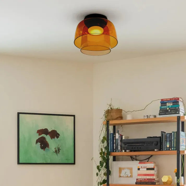 Plafonnier en Verre Design Médiéval Nordique – Éclairage Élégant et Chauffant pour Salon, Chambre ou Salle à Manger