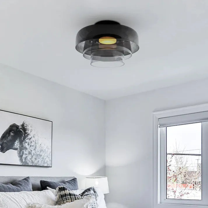 Plafonnier en Verre Design Médiéval Nordique – Éclairage Élégant et Chauffant pour Salon, Chambre ou Salle à Manger