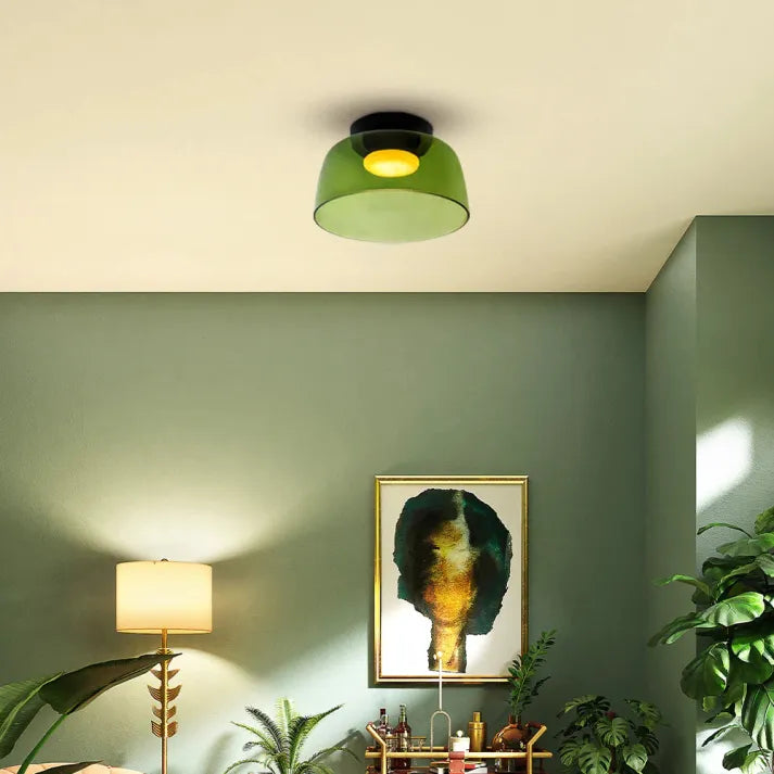 Plafonnier en Verre Design Médiéval Nordique – Éclairage Élégant et Chauffant pour Salon, Chambre ou Salle à Manger