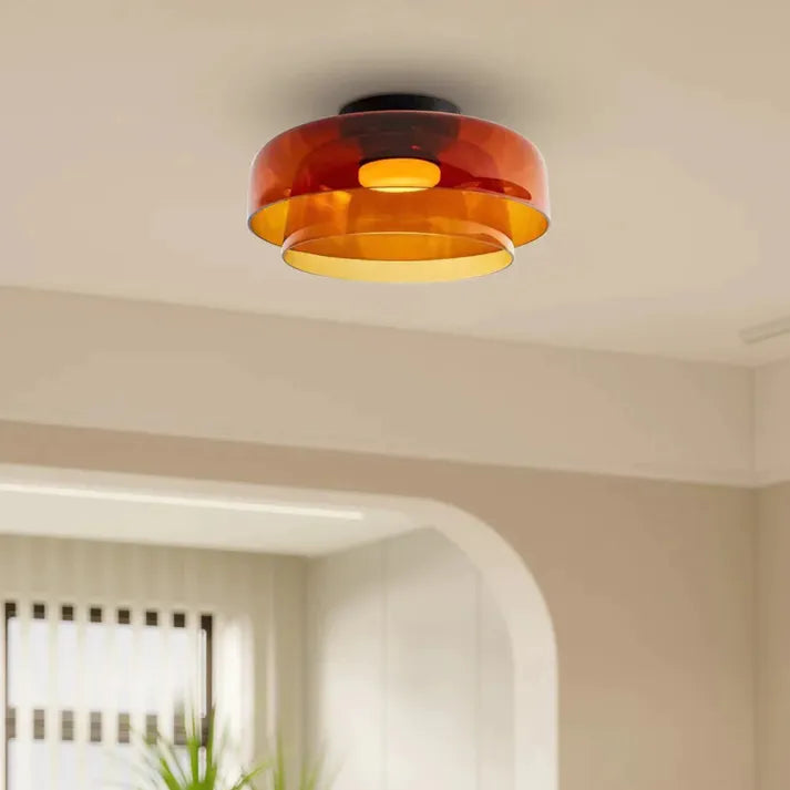 Plafonnier en Verre Design Médiéval Nordique – Éclairage Élégant et Chauffant pour Salon, Chambre ou Salle à Manger