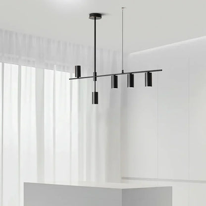 Chandelier Minimaliste Noir – Design Élégant et Moderne en Métal et Aluminium