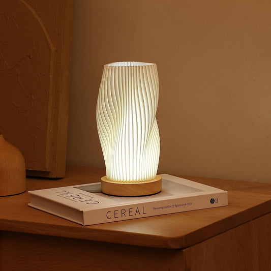 Lampe Serene Wavecrest - Élégance Contemporaine avec Dimmable USB