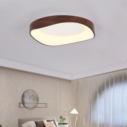 Plafonnier LED Nordic Artistic - Lampe Moderne en Bois et Métal avec Éclairage Doux