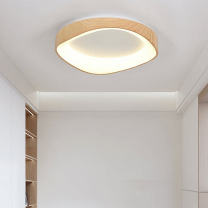 Plafonnier LED Nordic Artistic - Lampe Moderne en Bois et Métal avec Éclairage Doux