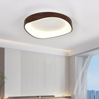 Plafonnier LED Nordic Artistic - Lampe Moderne en Bois et Métal avec Éclairage Doux