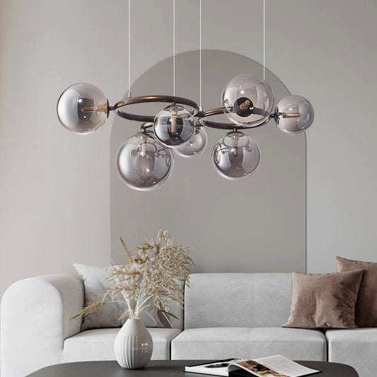 Suspension Moderne à 3 Anneaux LED - Lampe de Salle à Manger Dimmable et Élégante