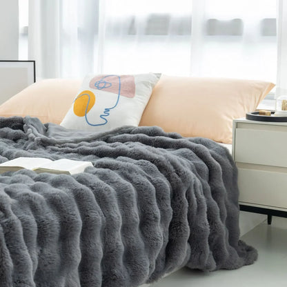 CosyLuxe - Plaid de Luxe en Fourrure Douce
