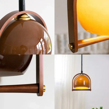 Suspension Vintage Bauhaus en Bois - Élégance Classique et Design Moderne