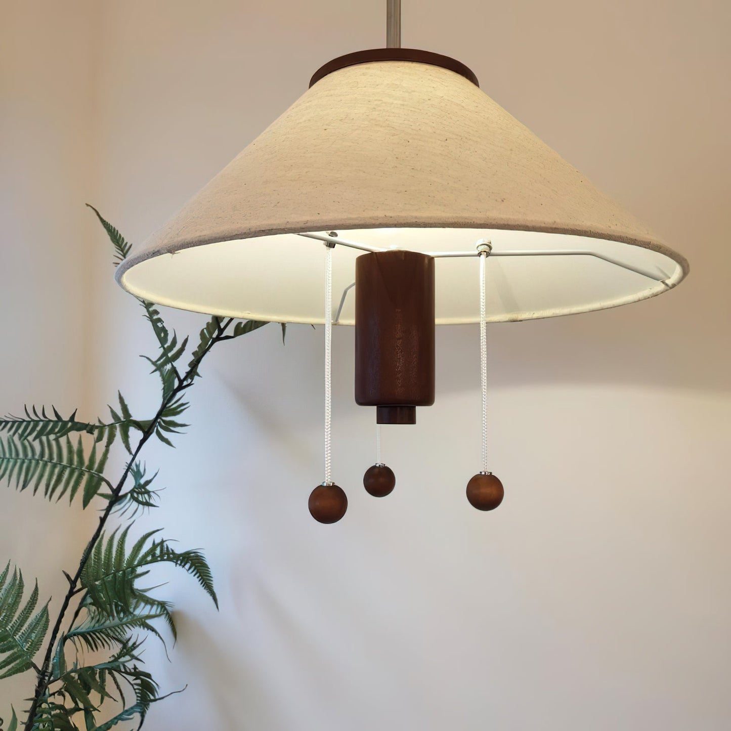 Suspension Octopus – Luminaire Sculptural en Métal et Bois avec Design Nautique
