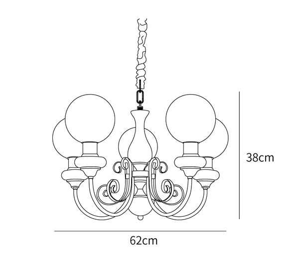 Chandelier Onyx Moderne – Luminaire Élégant en Métal et Verre pour Salon et Salle à Manger