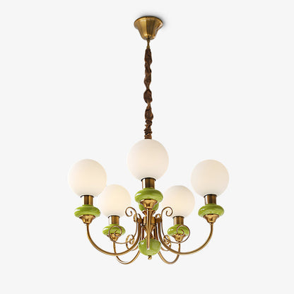 Chandelier Onyx Moderne – Luminaire Élégant en Métal et Verre pour Salon et Salle à Manger