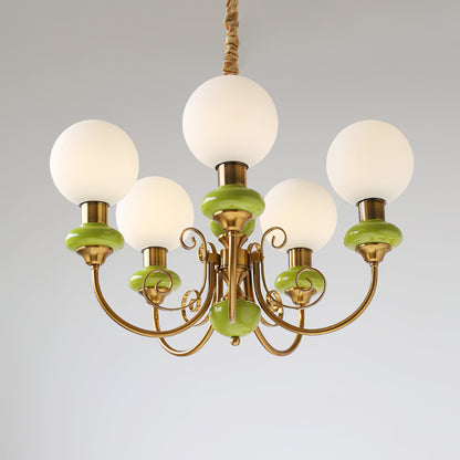 Chandelier Onyx Moderne – Luminaire Élégant en Métal et Verre pour Salon et Salle à Manger
