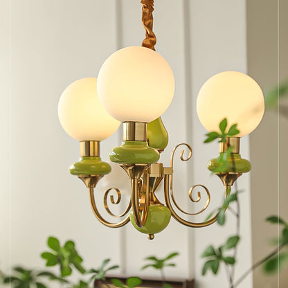 Chandelier Onyx Moderne – Luminaire Élégant en Métal et Verre pour Salon et Salle à Manger