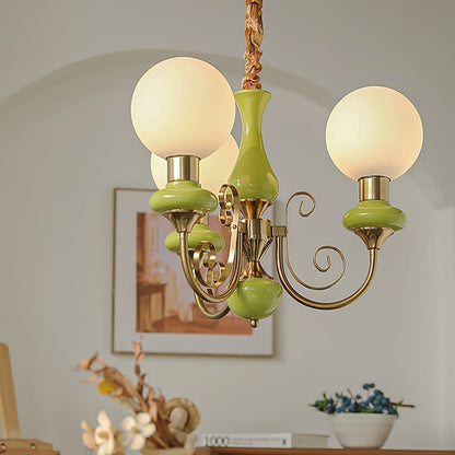 Chandelier Onyx Moderne – Luminaire Élégant en Métal et Verre pour Salon et Salle à Manger