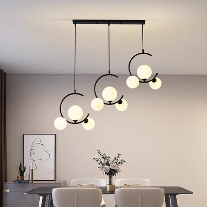 Suspension LED Moderne – Lampe Design en Verre et Acryl pour Salon et Salle à Manger