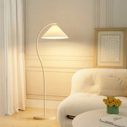 Lampadaire LED Moderne en Tissu – Éclairage Ajustable avec Design Pliant pour Salon et Bureau