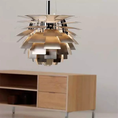 Suspension Artichoke Moderne en Métal - Éclairage Sculptural LED Design Contemporain