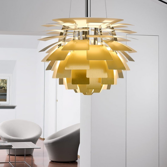 Suspension Artichoke Moderne en Métal - Éclairage Sculptural LED Design Contemporain