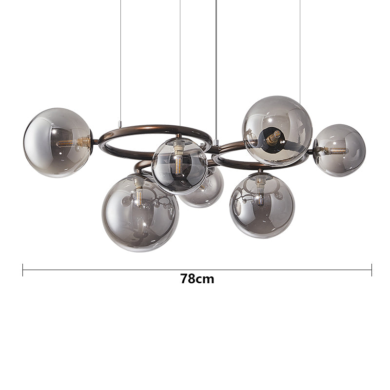 Suspension Moderne à 3 Anneaux LED - Lampe de Salle à Manger Dimmable et Élégante
