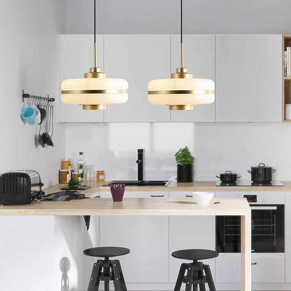 Suspension LED Nordic Luxury - Lampe Élégante en Verre et Métal pour Intérieur Moderne