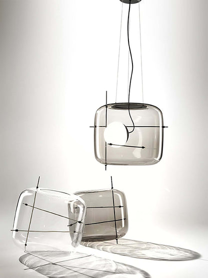 Plot Glass Pendelleuchte – Lampe Suspendue LED avec Éclairage Doux et Design Élégant