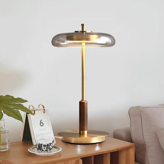 Lampe de Table Ronaldo - Design Moderne en Métal et Verre avec Technologie LED - Lumière Douce et Élégante