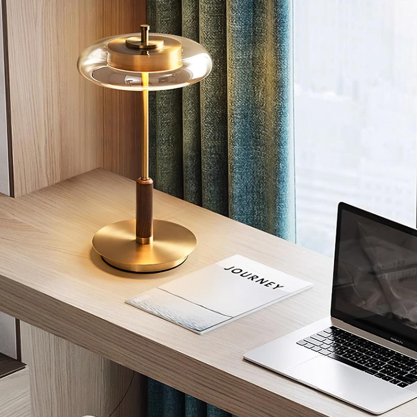 Lampe de Table Ronaldo - Design Moderne en Métal et Verre avec Technologie LED - Lumière Douce et Élégante