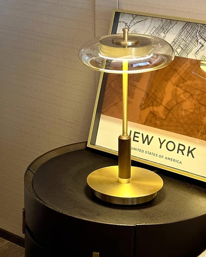 Lampe de Table Ronaldo - Design Moderne en Métal et Verre avec Technologie LED - Lumière Douce et Élégante