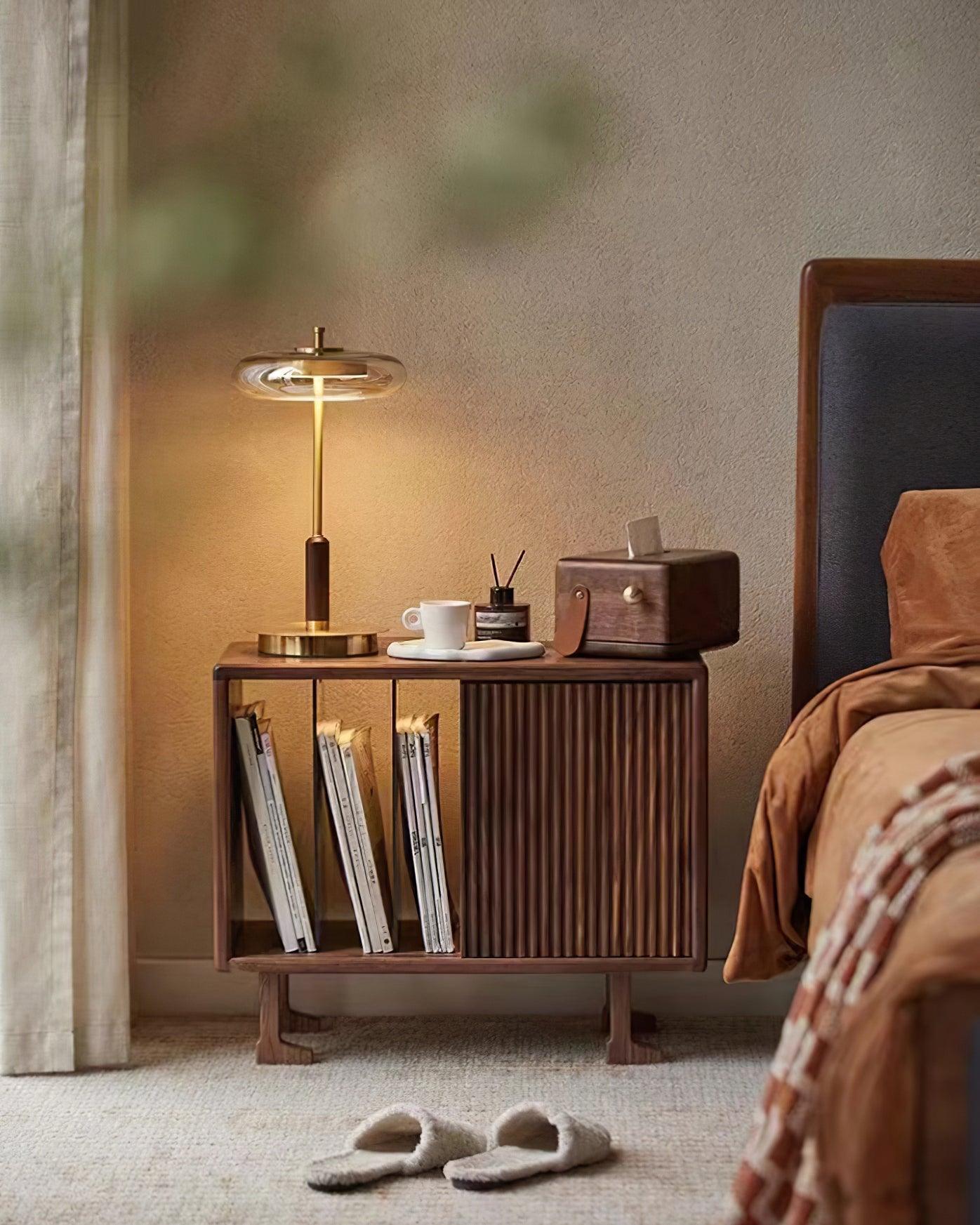 Lampe de Table Ronaldo - Design Moderne en Métal et Verre avec Technologie LED - Lumière Douce et Élégante