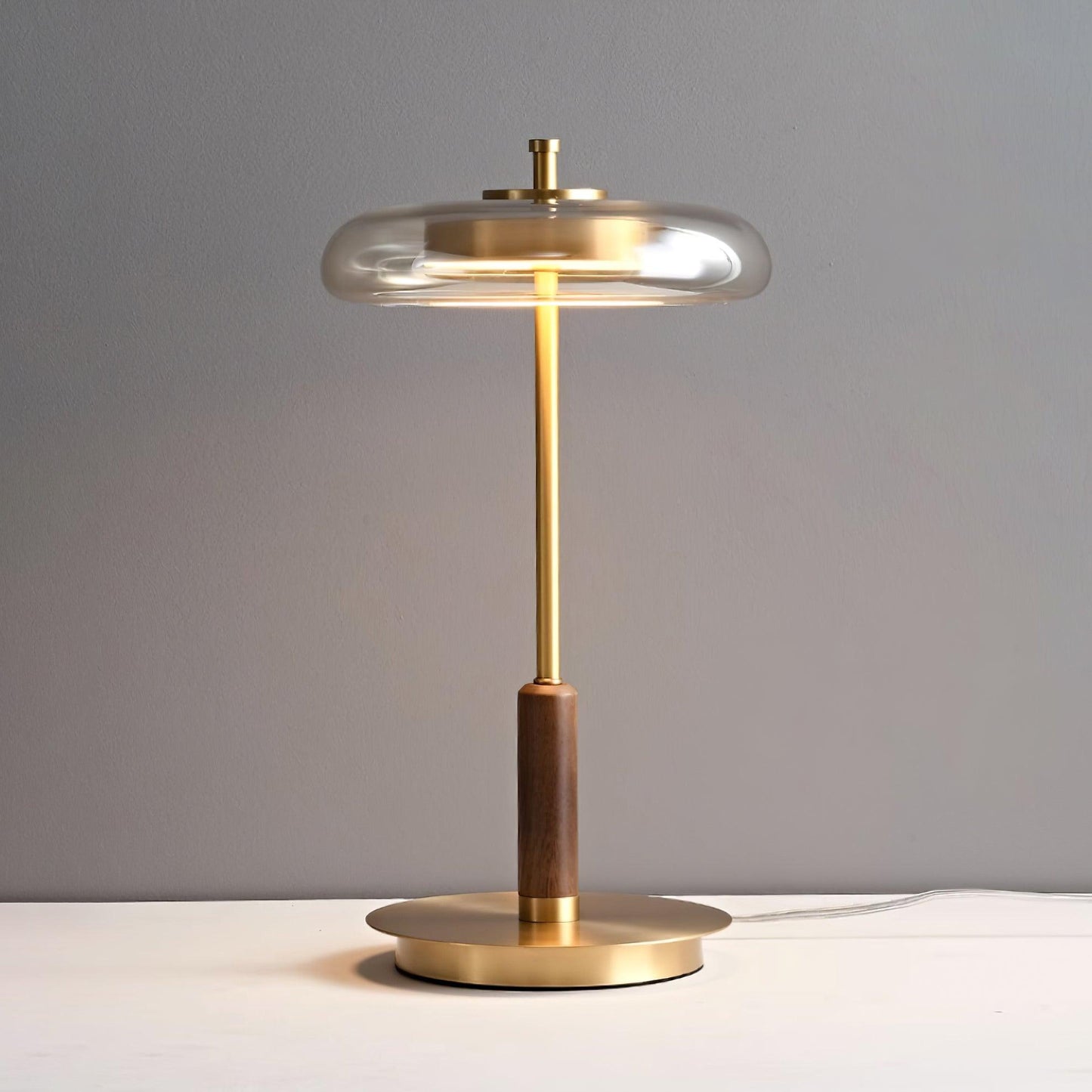 Lampe de Table Ronaldo - Design Moderne en Métal et Verre avec Technologie LED - Lumière Douce et Élégante