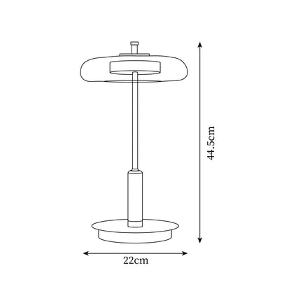 Lampe de Table Ronaldo - Design Moderne en Métal et Verre avec Technologie LED - Lumière Douce et Élégante