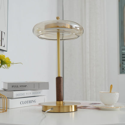 Lampe de Table Ronaldo - Design Moderne en Métal et Verre avec Technologie LED - Lumière Douce et Élégante