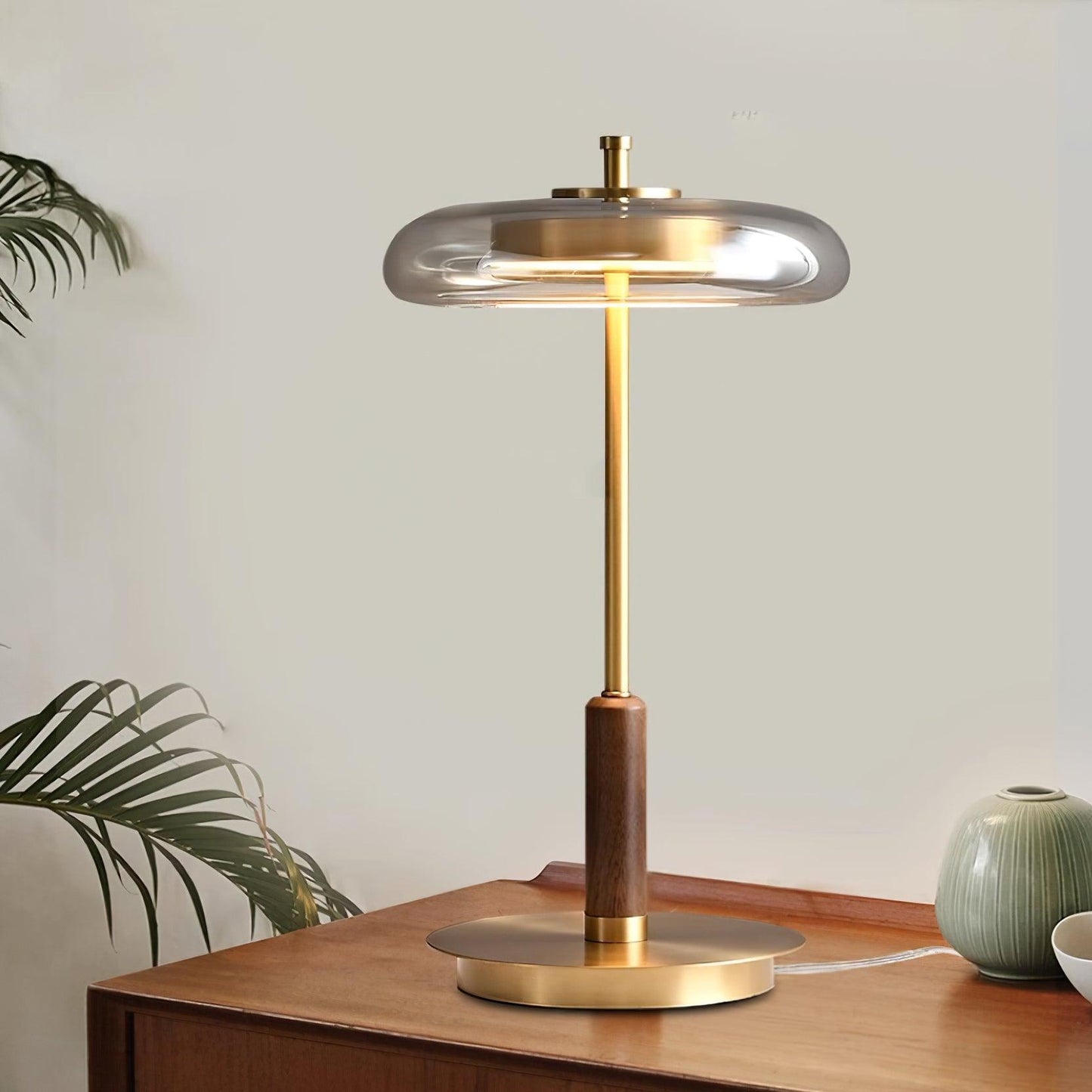Lampe de Table Ronaldo - Design Moderne en Métal et Verre avec Technologie LED - Lumière Douce et Élégante