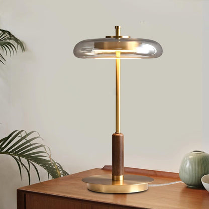Lampe de Table Ronaldo - Design Moderne en Métal et Verre avec Technologie LED - Lumière Douce et Élégante