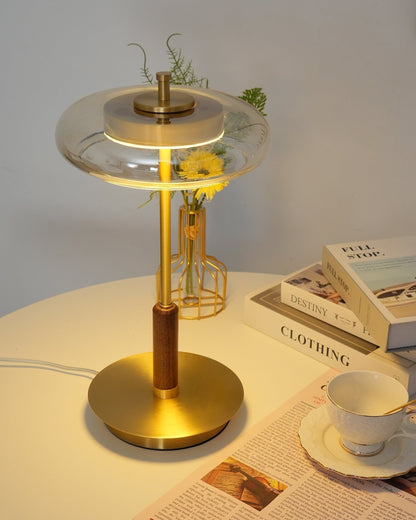 Lampe de Table Ronaldo - Design Moderne en Métal et Verre avec Technologie LED - Lumière Douce et Élégante