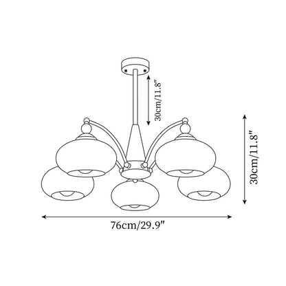 Chandelier Retro Melodica - Élégance Victoriienne et Artisanat Moderne
