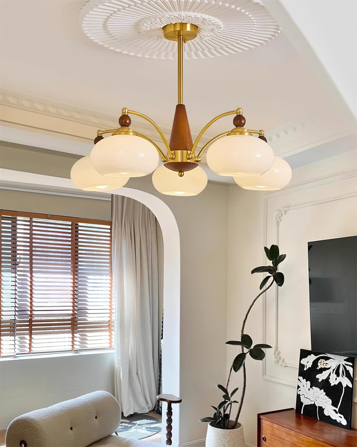 Chandelier Retro Melodica - Élégance Victoriienne et Artisanat Moderne